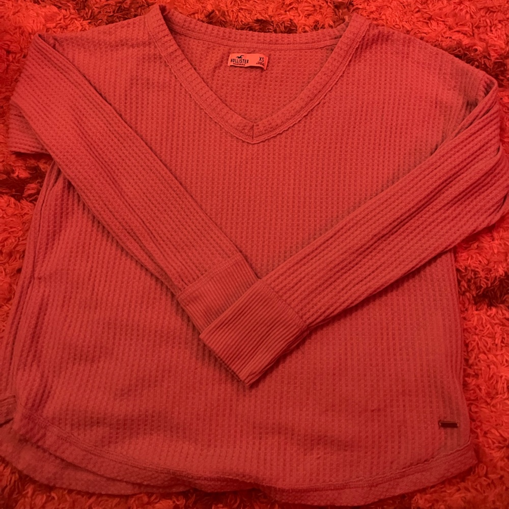 Hollister long sleeve waffle knit top. Let me know if you want more pictures:)